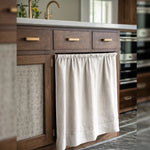 Curtain linen for kitchen cabinet and sink