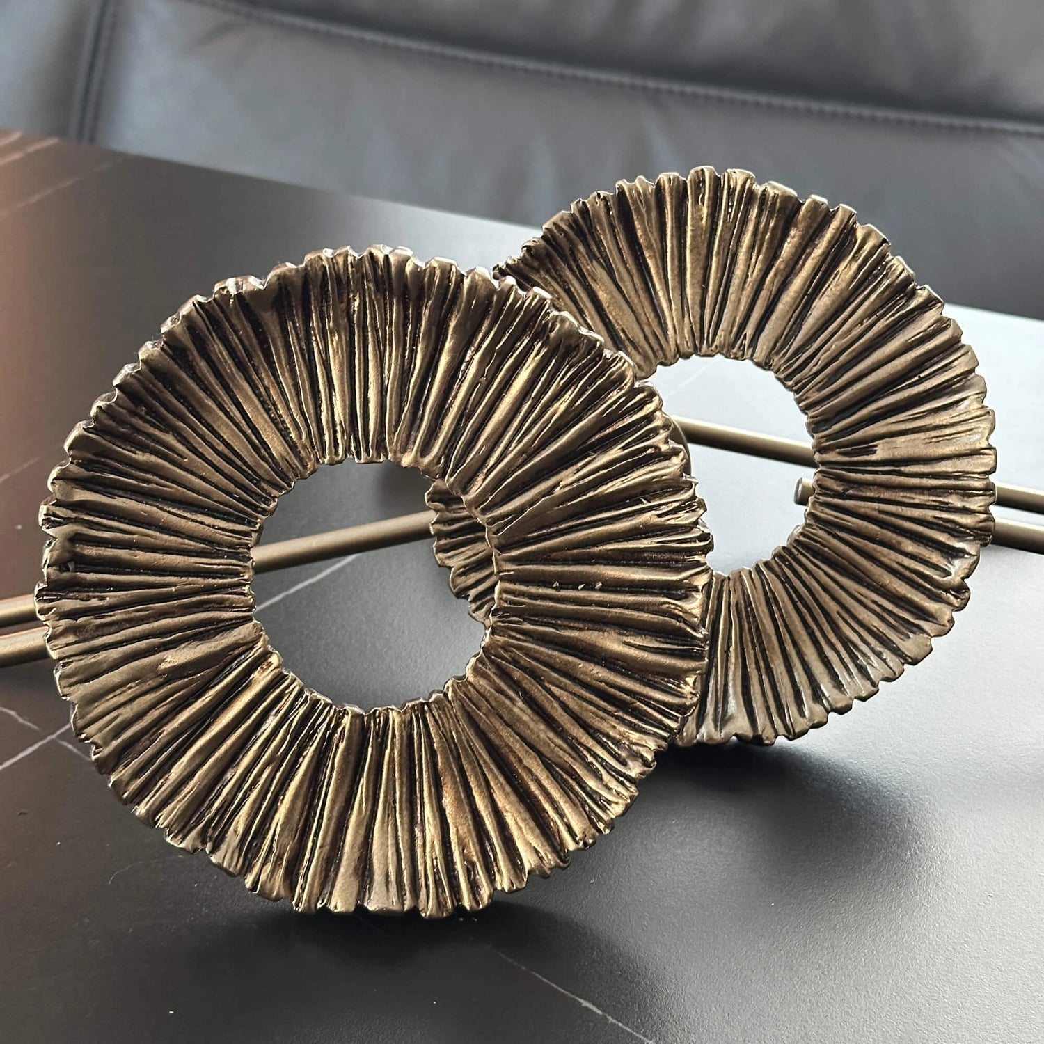 Round Luxury Curtain Holdbacks, Bronze Gold