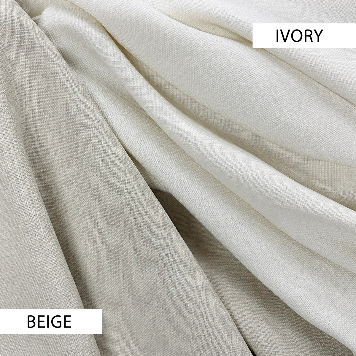 Linen Curtains Beige in Modern Style