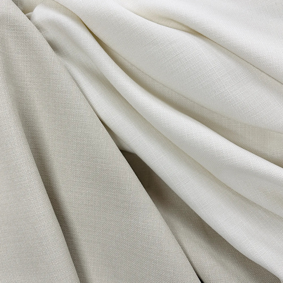 Linen Curtains Beige in Modern Style