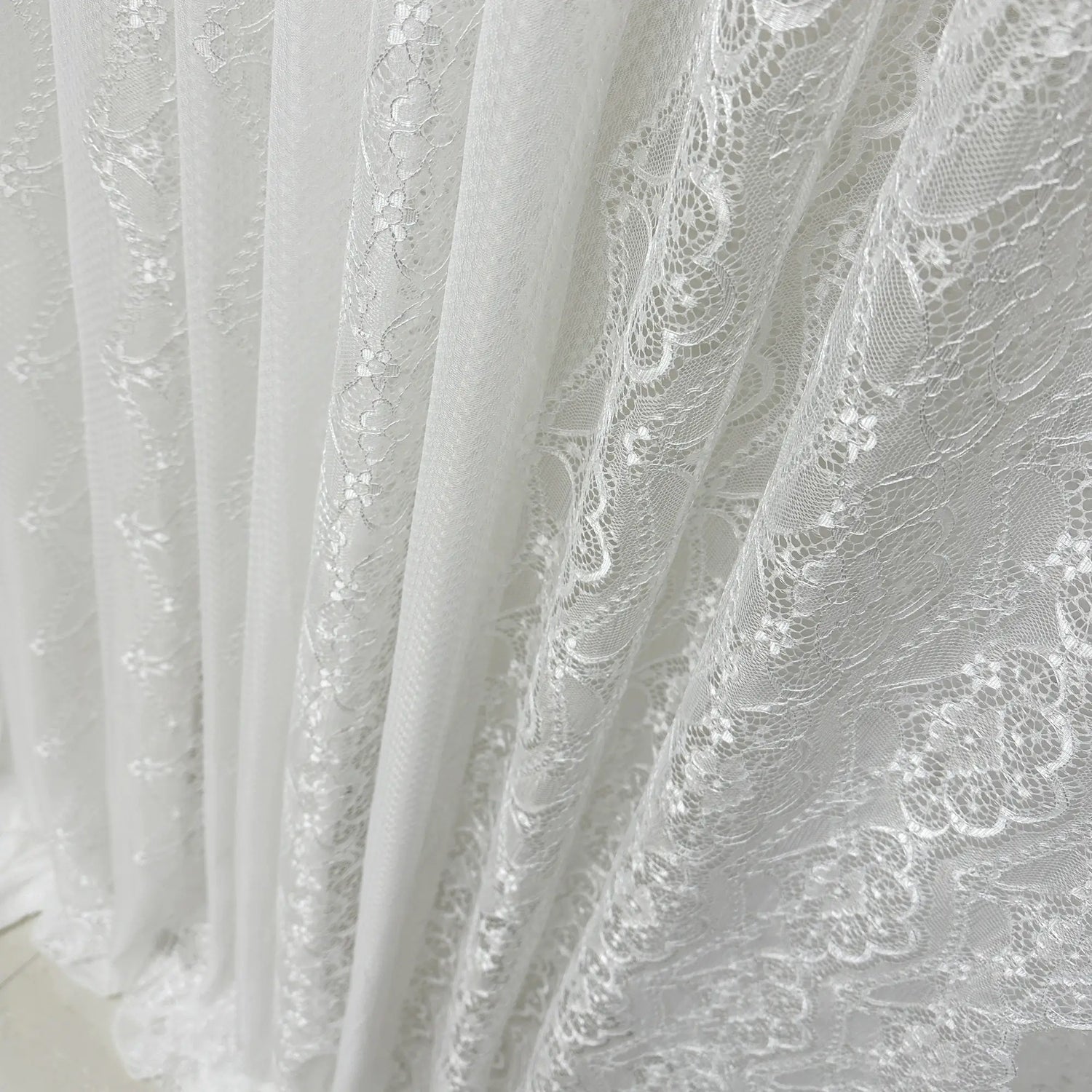 Custom Shabby Chic Lace Sheer Kitchen Cafe Curtains