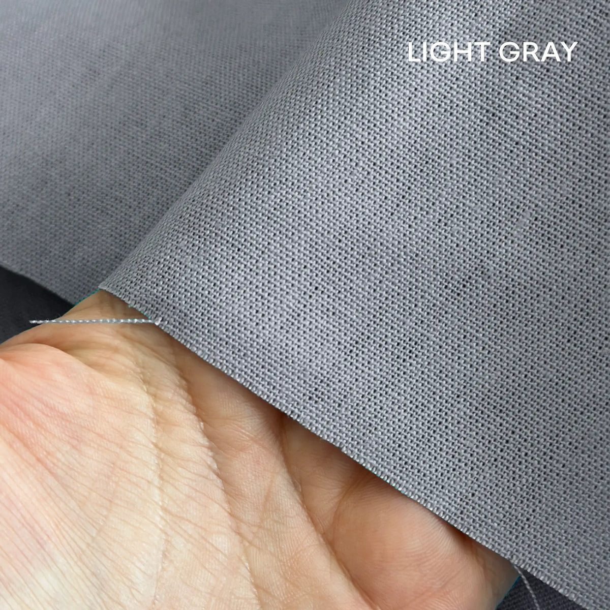 Linen fabric for Outdoor Patio Curtains gray color