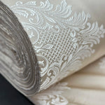 Jacquard fabric for Curtains Ivory Beige for Luxury Bedroom