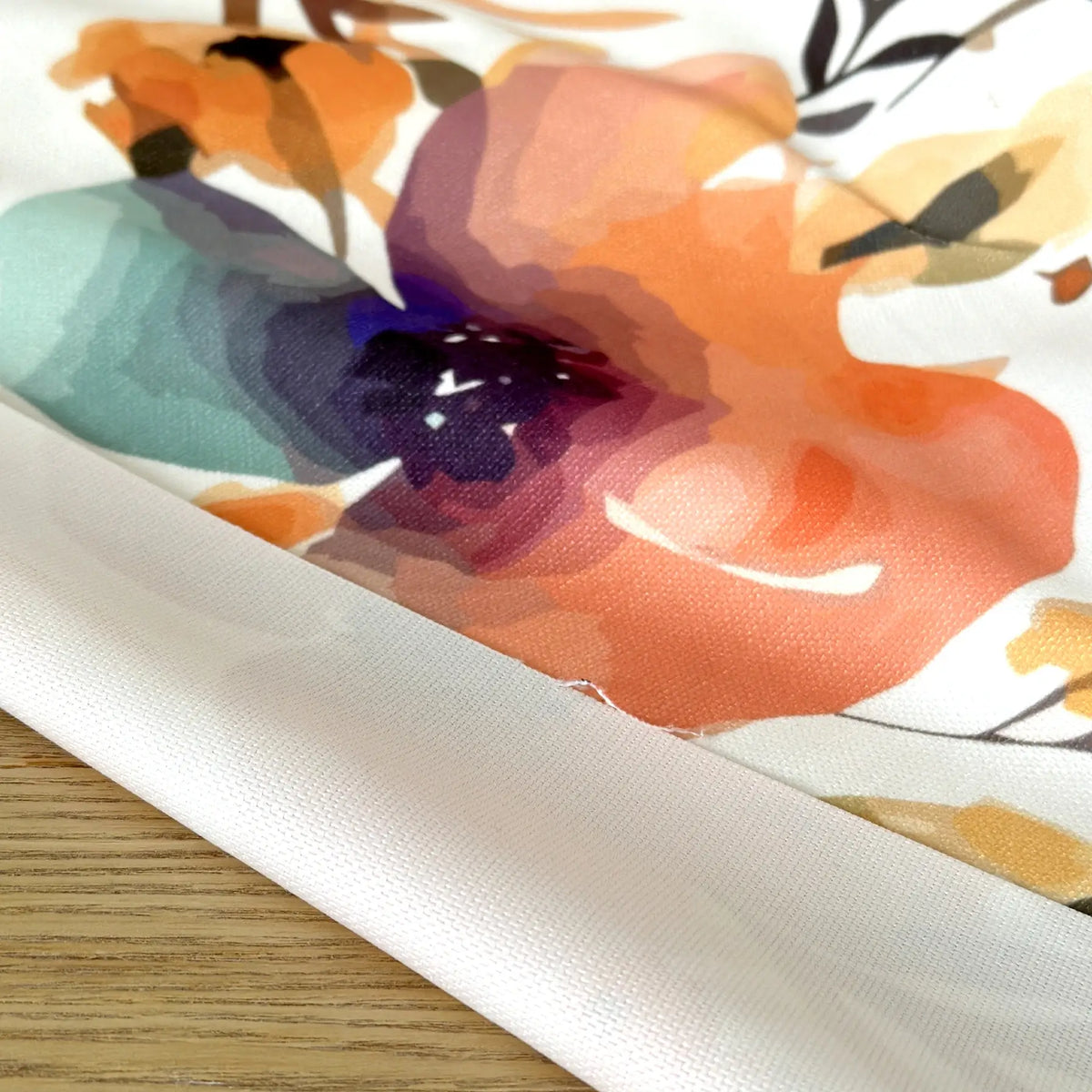 Tea Table Runner Personalized Floral with Watercolor Pattern
