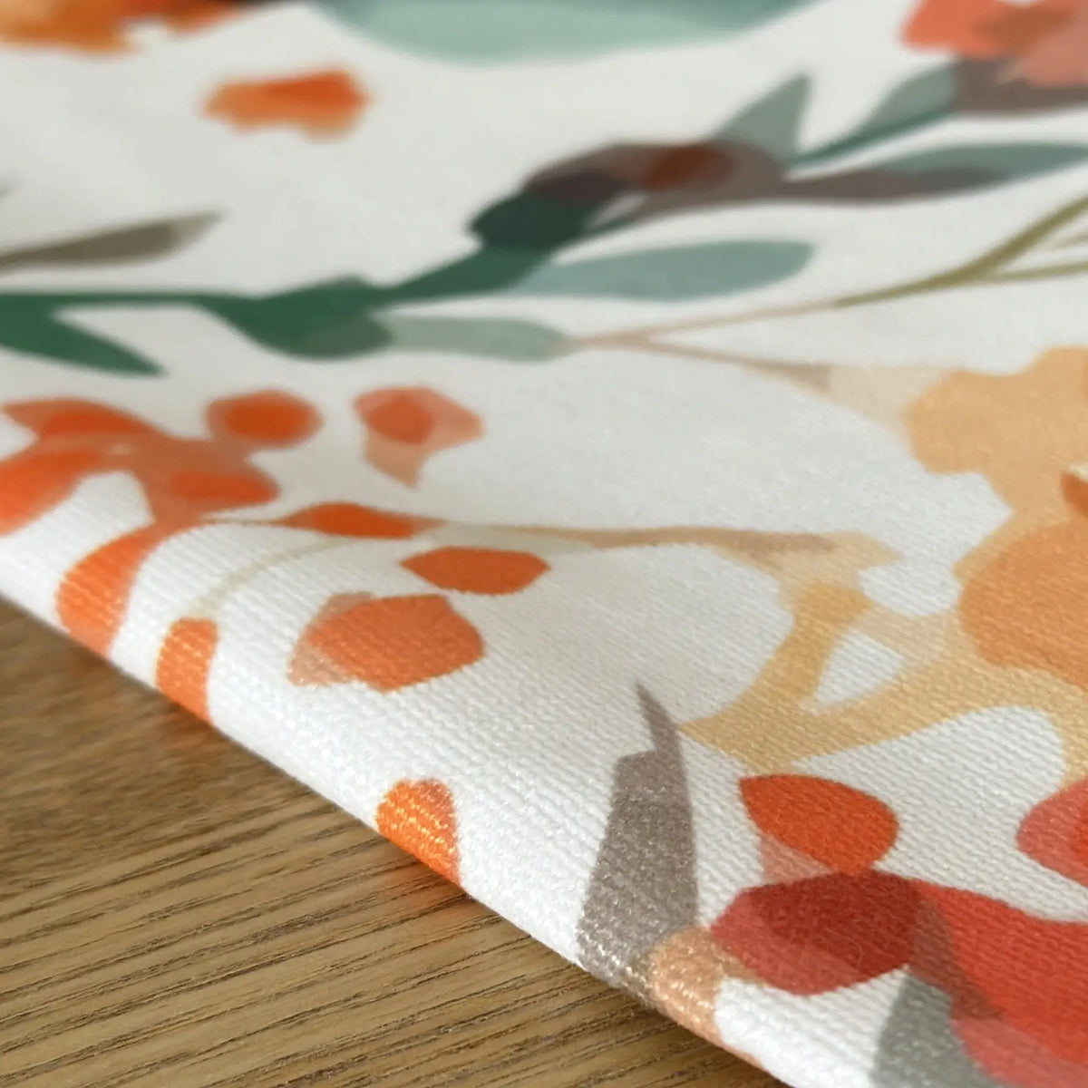 Tea Table Runner Personalized Floral with Watercolor Pattern