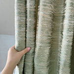 Jacquard Curtain Panels Light Mint Green in Modern Style