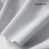 Close-up of ice white fabric with 'ICE WHITE' text.