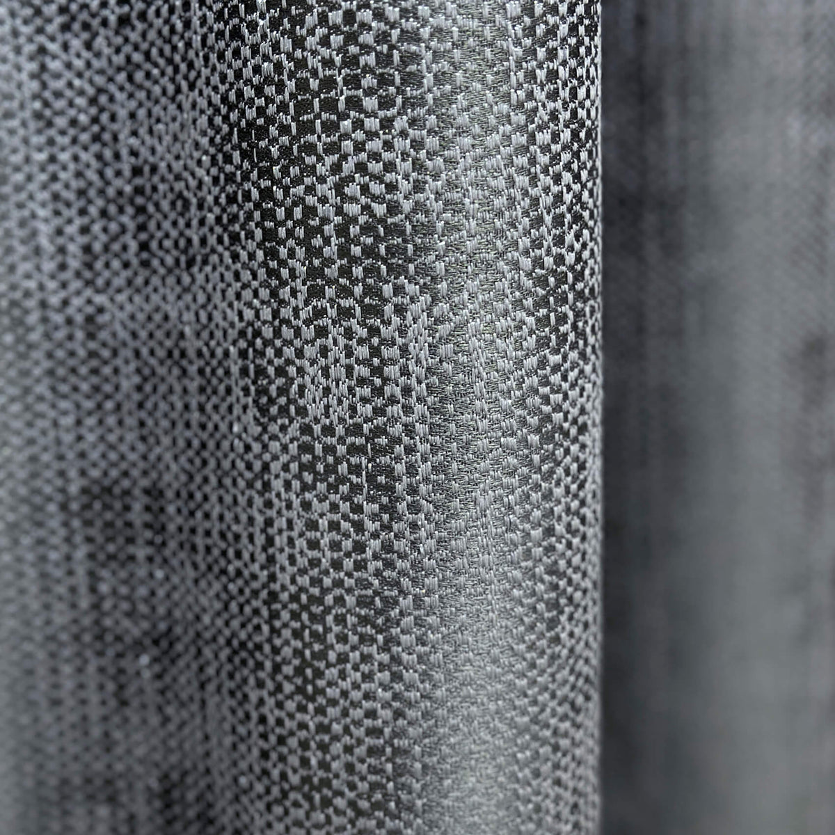Textured Jacquard Curtains, Space Gray Drapery for Elegant Living Room