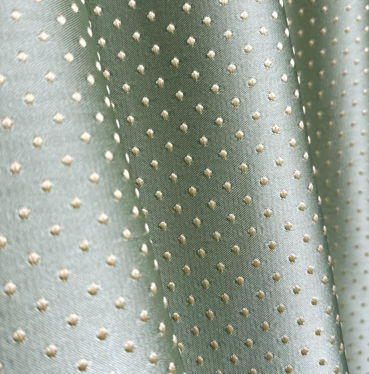 Jacquard Fabric Curtain Light Mint Green in Modern Style