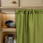 curtains cabinet linen salad green color