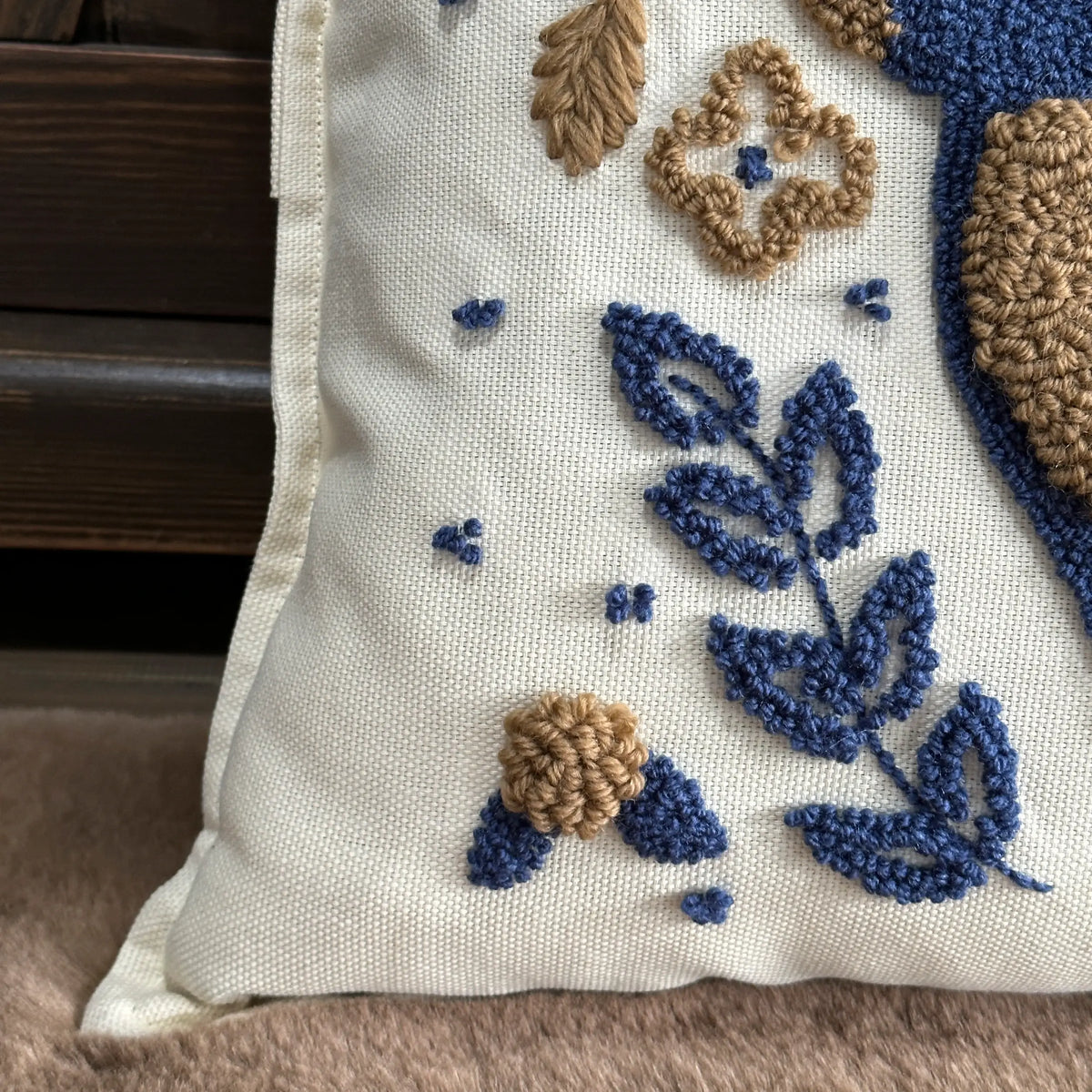 Pillow Cover Punch Needle Embroidered