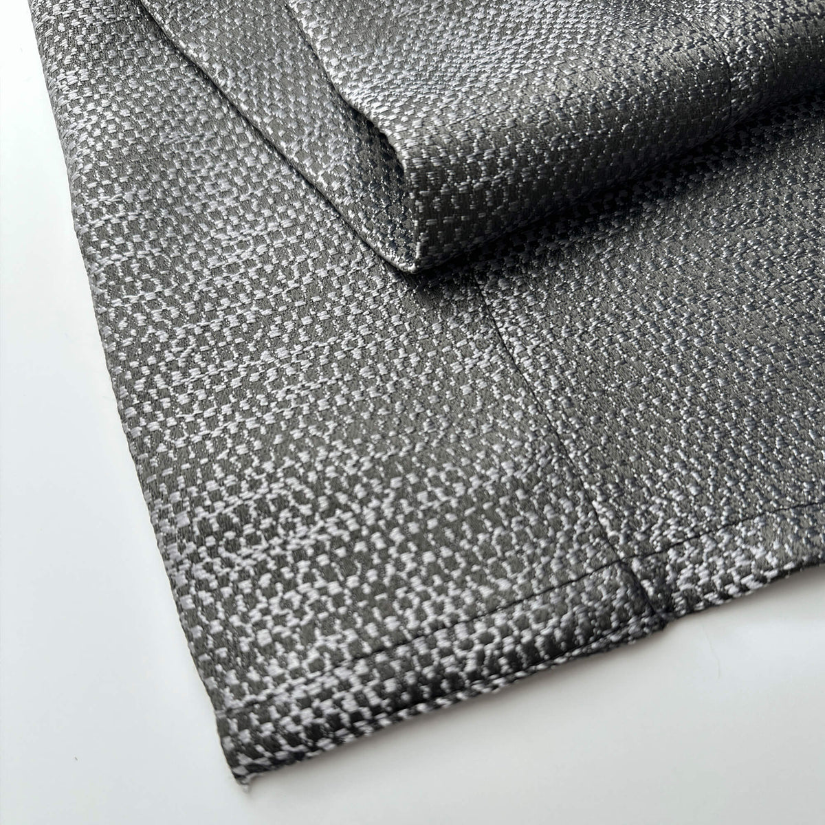 Textured Jacquard Curtains, Space Gray Drapery for Elegant Living Room