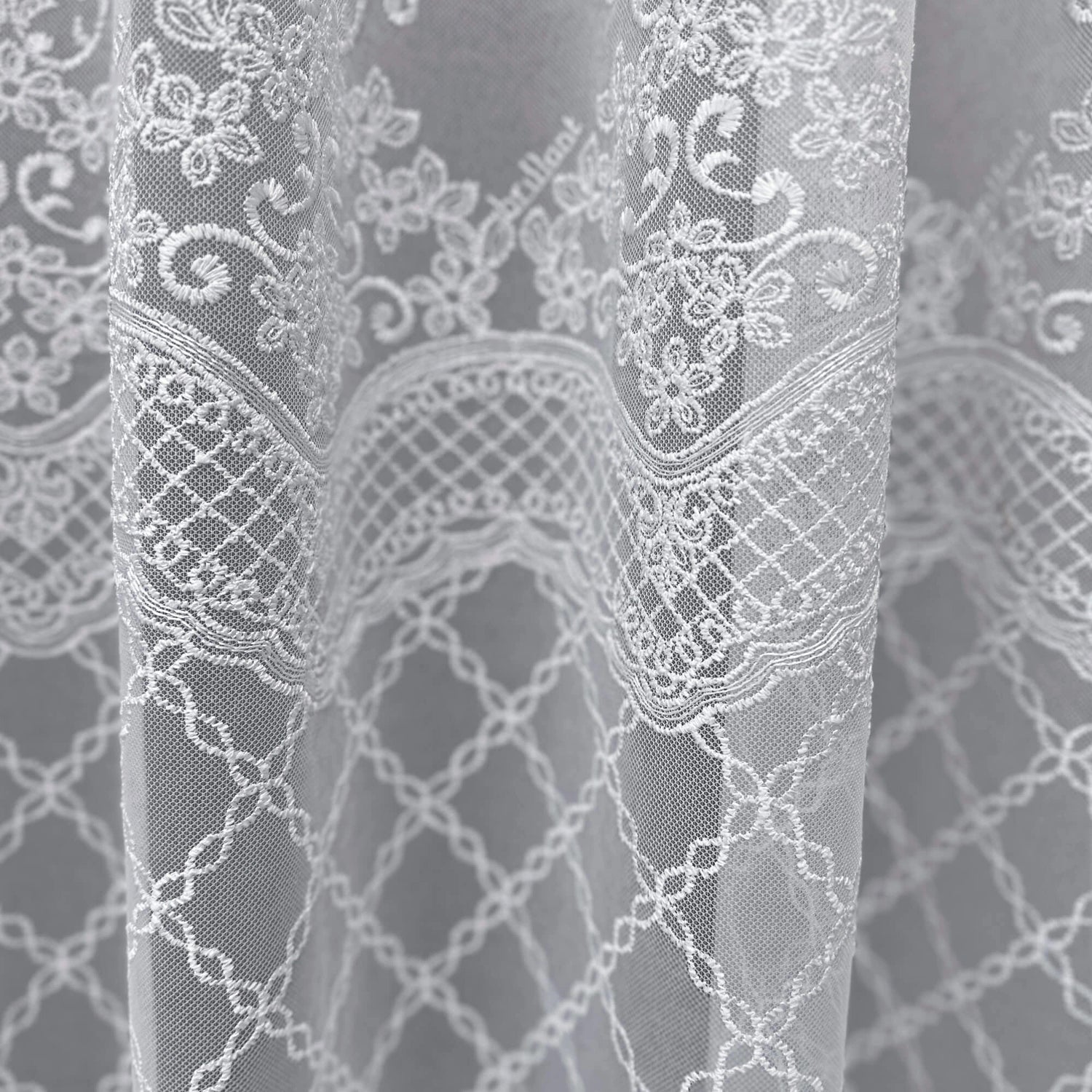 Sheer Voile Curtains Embroidered 