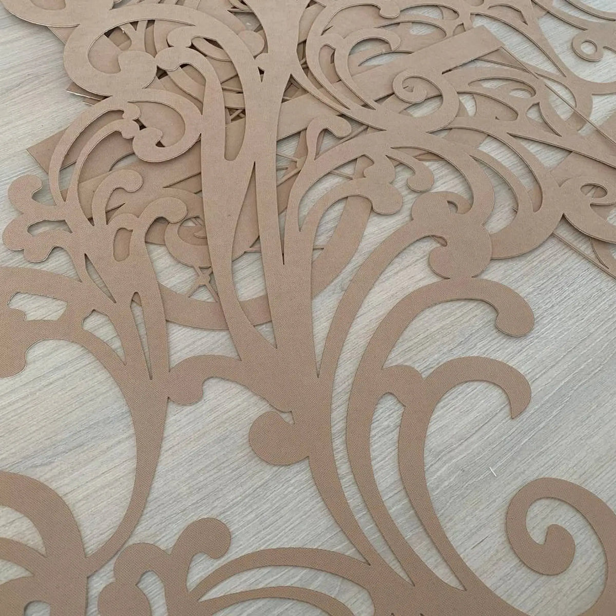 Openwork Curtain Laser Cut Curl Pelmet