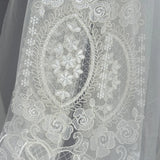 Sheer Curtains with Volume Thread, Luxury Floral Embroidered in Victorian Style