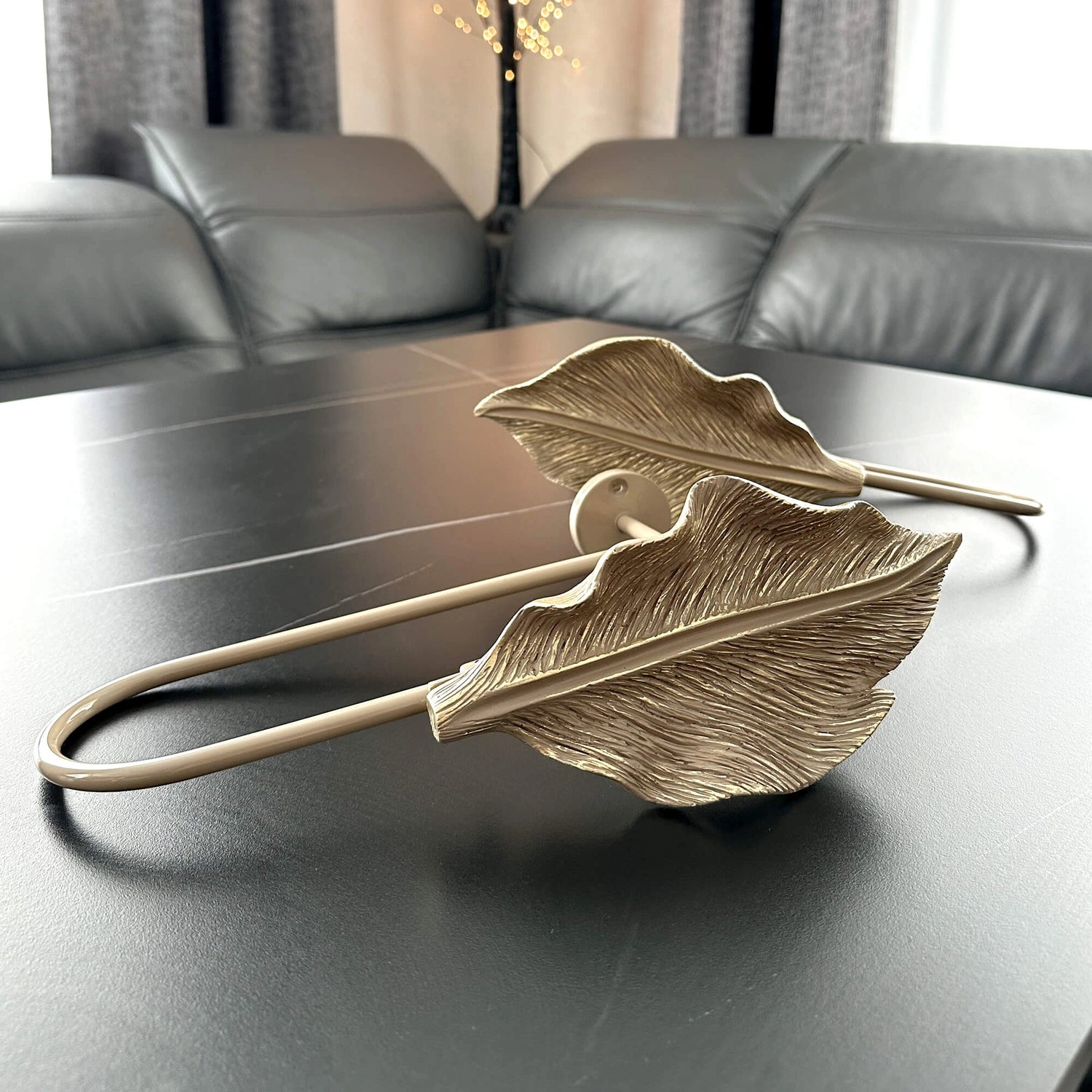 Wall Curtain Hook Modern Art Deco Leaf 