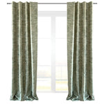 Jacquard Curtain Panels Light Mint Green in Modern Style