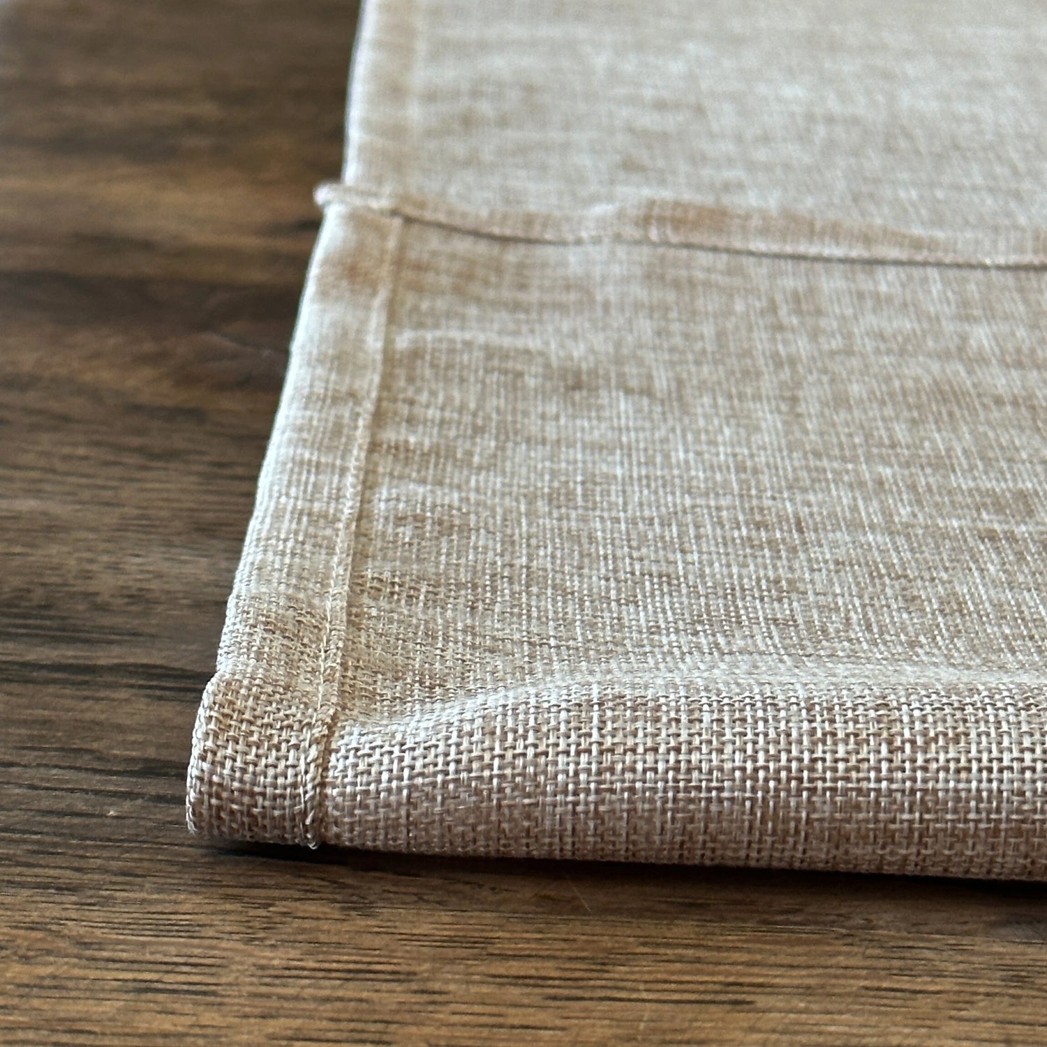 Table Runner Linen / Burlap for Dining Room Table Decor in Beige Color