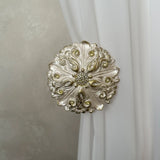 Wall Curtain Hook Round in Moroccan Style Ancient white