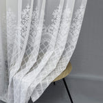 Lace Sheer Voile Curtains Embroidered 