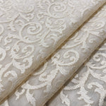 Fabric Lace Sheer for Curtains with Floral Curl