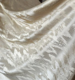 Jacquard Curtains Panel in Art Deco Style, Beige Patterned 