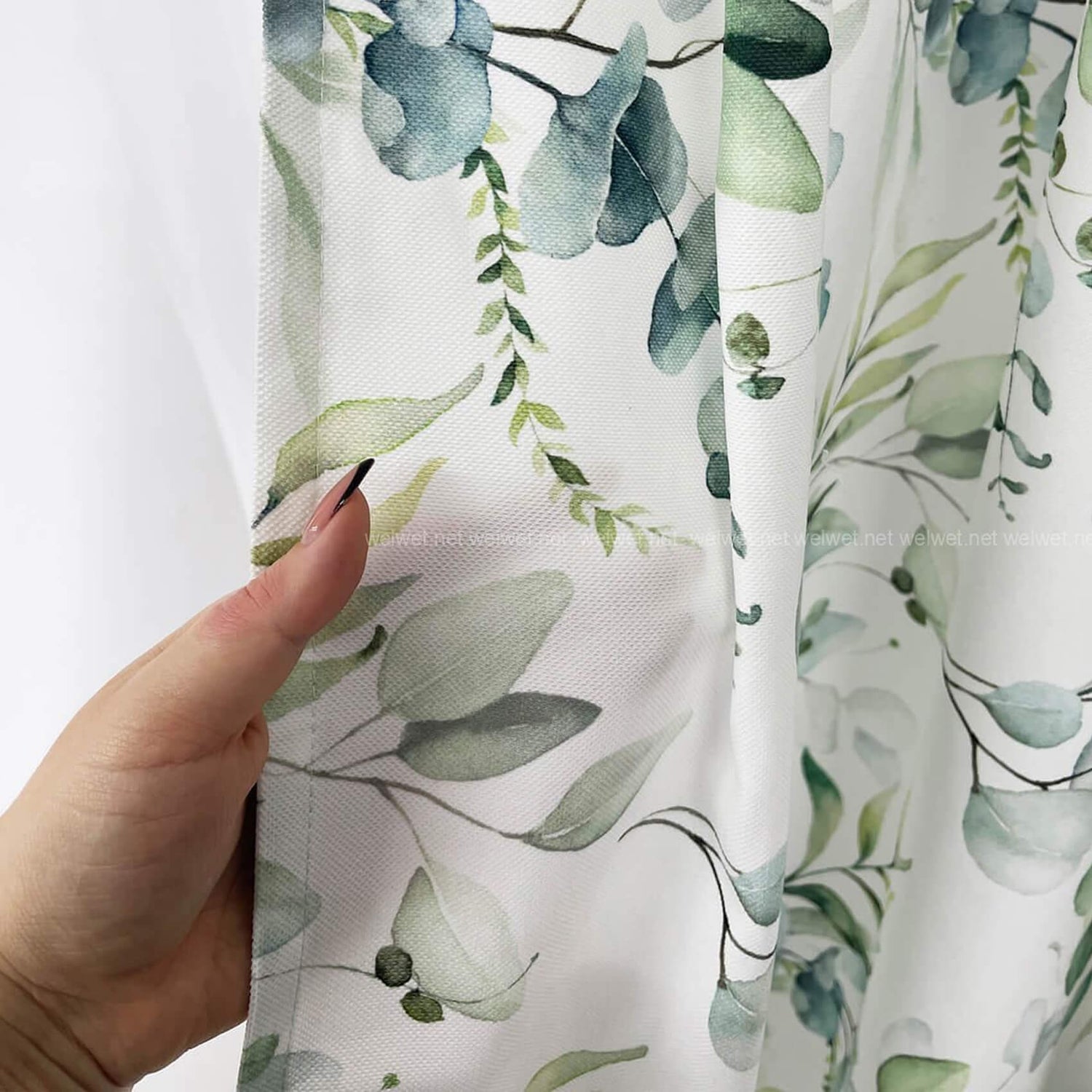 Curtains with Modern Leaf Floral Pattern for Bedroom