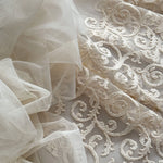 Lace Sheer Curtains with Floral Curl