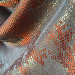 Window Curtains Custom Jacquard, Modern and Sleek Geometric Patterned in Rust Color