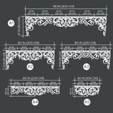Openwork Curtain Laser Cut Curl Pelmet