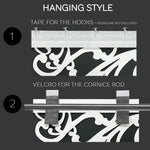 Hard Lace Window Curtains Decor,  Custom Original Curl Pelmet in Bohemian Style