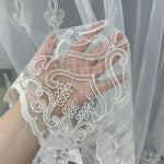 Sheer Curtains with Volume Thread, Luxury Embroidered in Victorian Style