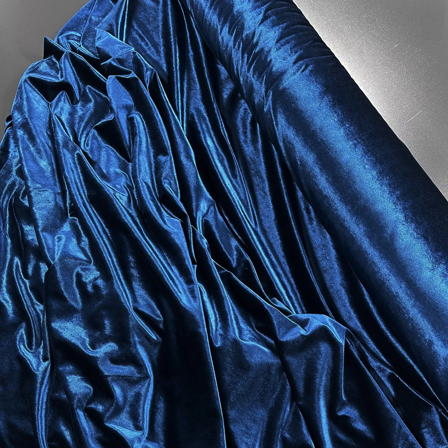 velvet fabric electric blue