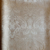 Jacquard Tapestry Curtains, Luxury Paisley Patterned in Rich Beige Gold Color
