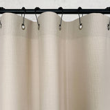 Linen Blend Shower Curtain Panel with Waterproof Lining, Grommets (Eylets) Top