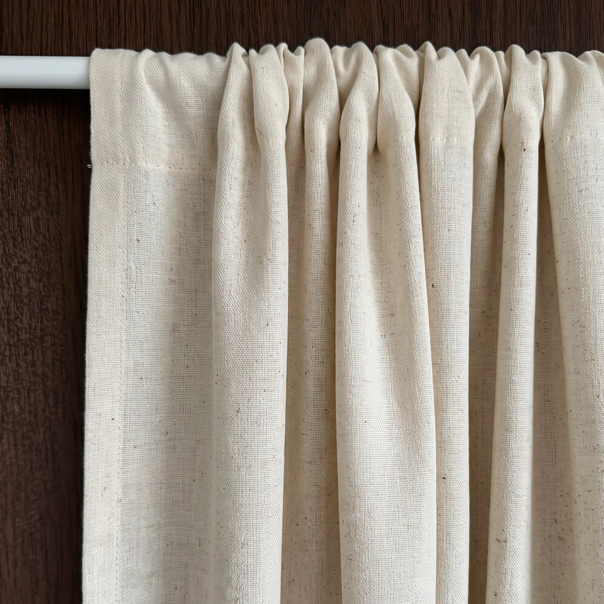 Rustic Oatmeal Linen Sidelight French Door Curtain