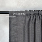 rod pocket curtains gray