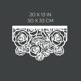 Curtain Lambrequin Openwork  for Windows Decor, floral style