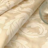 Luxury Tablecloth Waterproof Wipeable, Victorian Damask Table Cover, Cream