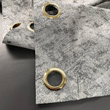 Jacquard Drapery Curtain Modern Abstract Patterned in Taupe Gray 
