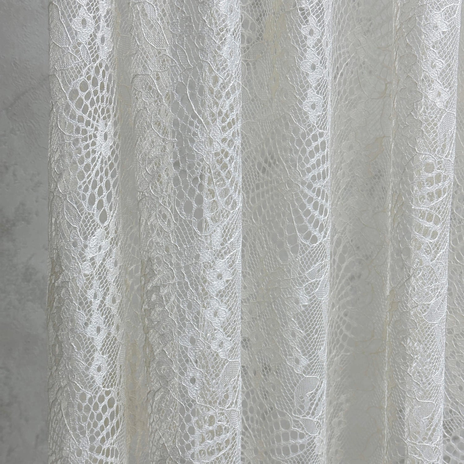 Sheer Curtains from French Lace in Cream color, Retro Vintage Style 