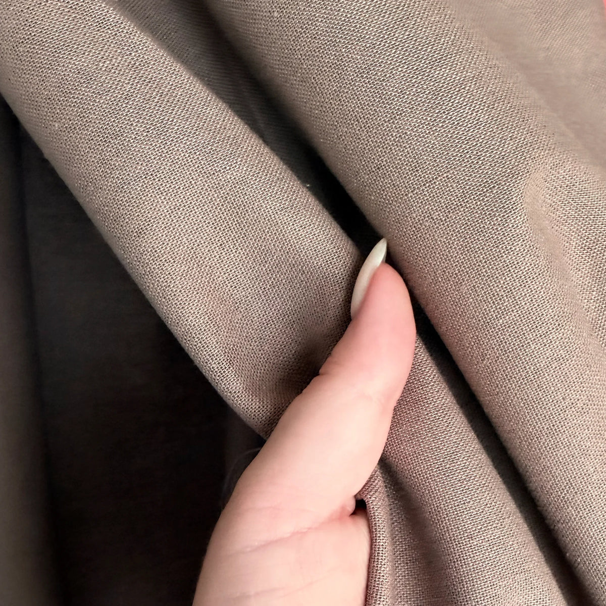 Linen Canopy Bed Curtains – Hollow Brown Viscose Linen Bed Drapes for Four Poster Bed