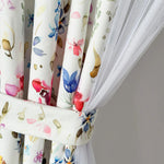 Kitchen Curtains Set with Small Wildflowers Design