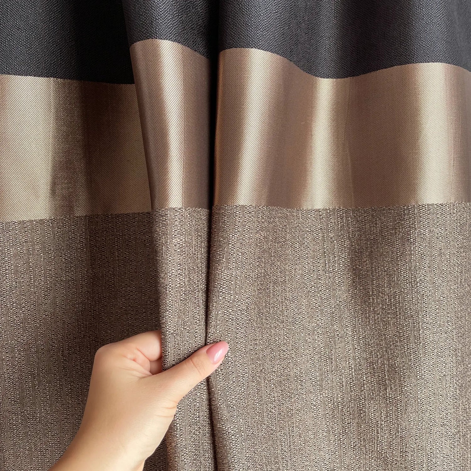 Curtains Bohemian, Stylish Striped Antique Gold for Elegant Home Decor