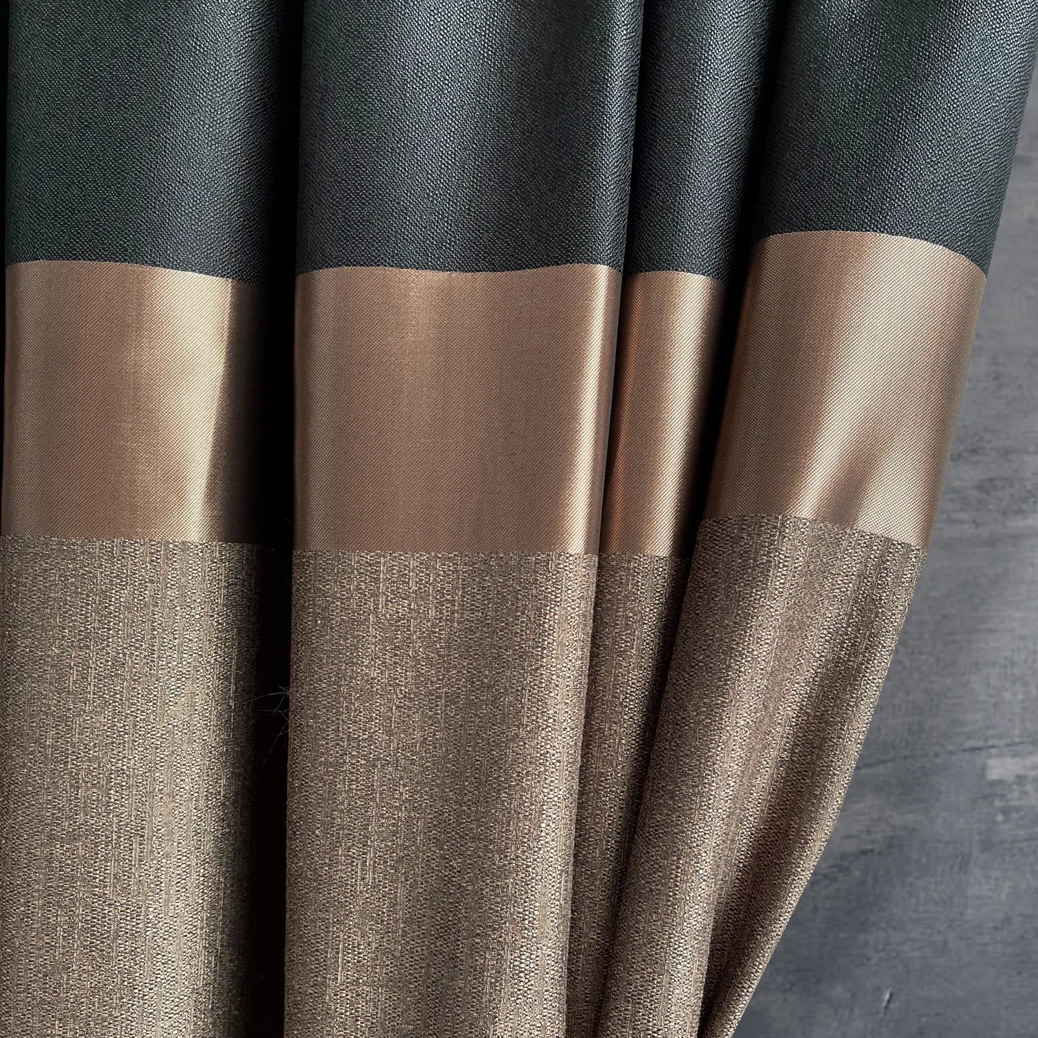 Curtains Bohemian, Stylish Striped Antique Gold for Elegant Home Decor