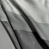 Fabric for  Curtain Panels Striped Gray for Living Room