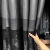  Curtain Panels Striped Gray for Living Room