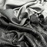 Fabric for  Curtain Panels Striped Gray for Living Room