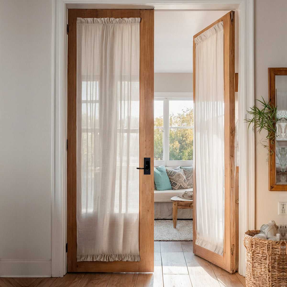 Sliding Patio Door Linen Curtains