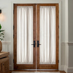 Custom Semi Sheer Linen Curtain for a Small Sidelight Window